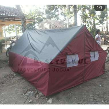 Tenda regu pramuka kap8 sampai 12 orang Tenda pramuka tenda pasukkan maron mix abu