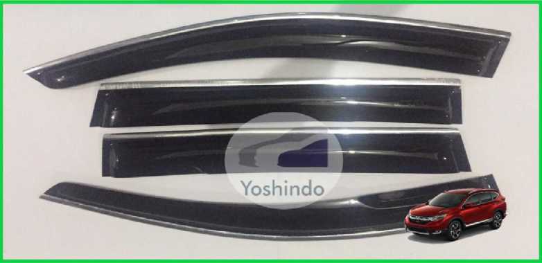 Talang air list chrome mobil Honda CRV 2017 / Talang air CRV 2017
