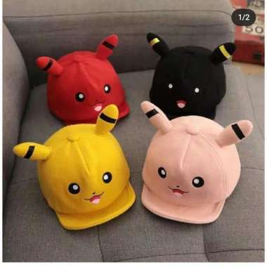 Topi Bayi / Topi Anak Karakter Pikacu/ Topi pikachu Kuning