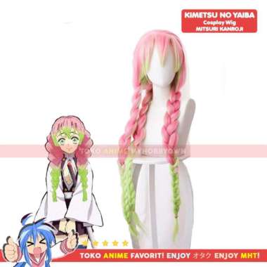 Wig Cosplay Anime Kimetsu no Yaiba Demon Slayer : Mitsuri Kanroji