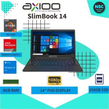 Axioo Slimbook 14 S1 Laptop Ryzen 5 3500U 8GB 256GB SSD 14" FHD