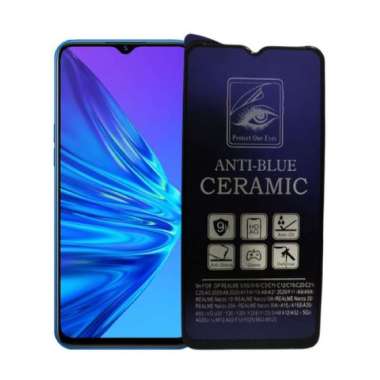 Tempered Glass Full Cover Ceramic Anti Blue Light Matte For OPPO OPPO F9 / F9 PRO CERAMIC BLUE