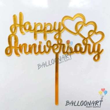 Cake Topper Acrylic Bridal/Anniversary/Tusukan Kue Anniversary