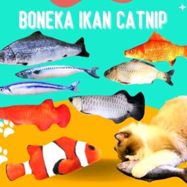 MAINAN KUCING BONEKA CATNIP IKAN