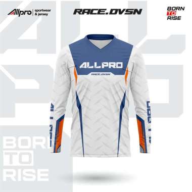 ALLPRO BAJU JERSEY RACING SEPEDA DOWNHILL MOTORCROSS SERI ALL RACE 01 WHITE XXXL