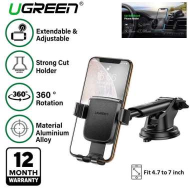 Ugreen 60990B Suction Car Phone Holder - Dudukan HP Mobil Dashboard
