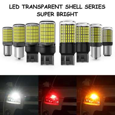 Lampu LED Dajjal 3014 144 Titik Mata SMD 1157 1156 T20 Mundur Rem Sein Sen Mobil Motor Tancap Putar 