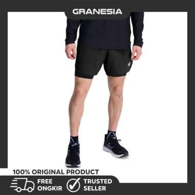 NB Q Speed 6 Inch 2-in-1 Men's Short MS33282BK|Celana Pendek Lari Pria L