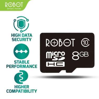 Micro SD ROBOT TF 8GB / 16GB Memory Card Kartu Memori HP Original Class 10 8 GB