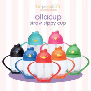 Lollacup Straw Sippy Cup Blue