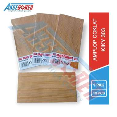 Aksesoren Amplop Coklat 303 Kiky [1 Pack/10 Lembar] MG Kraft Envelope 303 Amplop Surat Ampau Uang Da