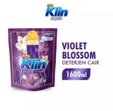 SOKLIN liquid 1600 ml Violet Blossom - So Klin deterjen cair konsentrat 1600 Ml