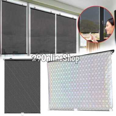 tirai gorden gordyn hordeng horden krei roll kaca film jendela rumah Silver