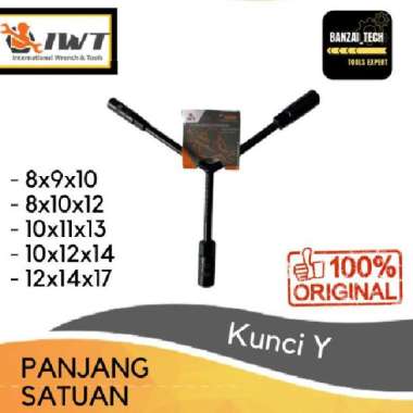 Kunci Sock Y Panjang IWT SATUAN Made in Japan CHROME VANADIUM 8 x 10 x 12