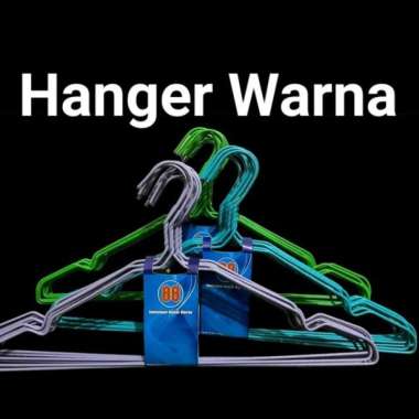 Hanger Kawat Warna / Hanger Kawat Lapis Plastik / Gantungan Baju Murah Ungu