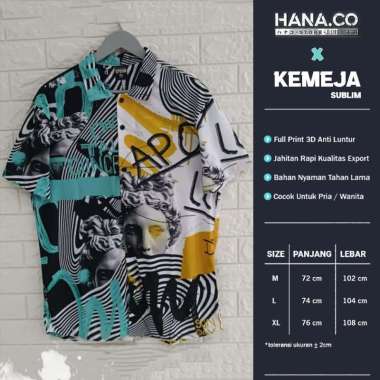 KEMEJA PANTAI KOREA PRIA/WANITA KEMEJA MOTIF TWO TONE L