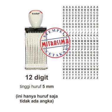 Stempel Huruf dan Angka Merk Trodat (Trade Mark) buatan Austria 5 mm 12 digit