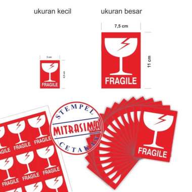 Sticker Fragile Ukuran Besar