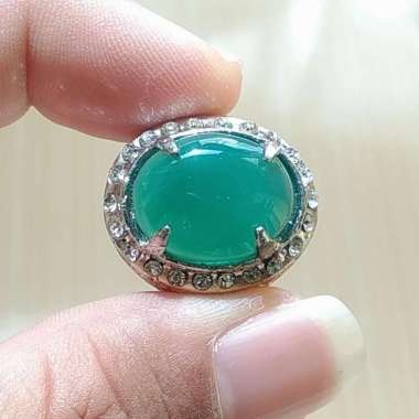 Cincin Batu Natural Green Chrysoprase / Kristopas / Cristopas 10