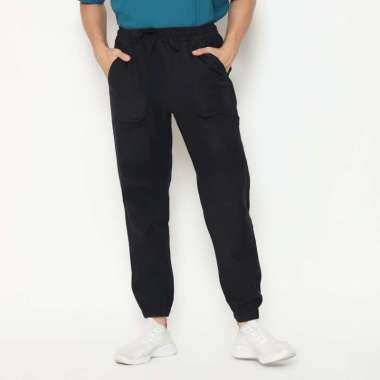 RBJ Celana Karet Jogger Panjang Hitam Slim Fit Cotton Twill Premium Pria L Hitam