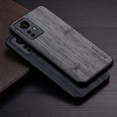 Premium SOFT CASE XIAOMI 12 PRO CASE WOOD THEME XIAOMI 12 PRO Grey
