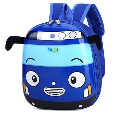 no brand Ransel Sekolah Anak Tas anak laki laki Backpack Model Bus Tayo hijau