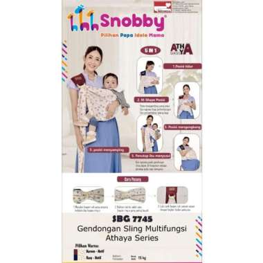 Snobby Gendongan Sling Athaya Series SBG7745 (Ring Plastik) Navy