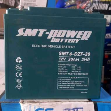 Aki sepeda listrik smt-powersmt6-dzf-20 12v20ah