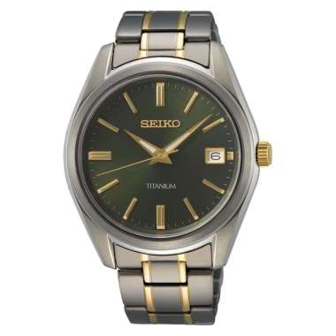 Jam Tangan Seiko Titanium Quartz Pria SUR377 SUR377P1 Original Bergaransi Resmi 1 Tahun
