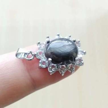Liontin Batu Alam Natural Safir / Sapphire Birma / Burma Oval Cabochon