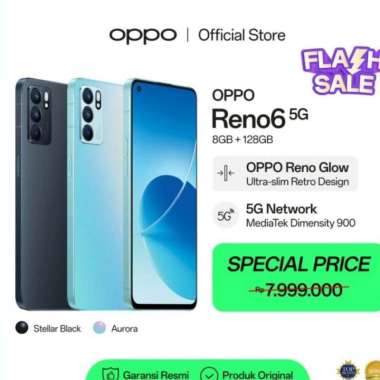 Oppo Reno 6 5G 8GB/128GB Garansi Resmi - 3500 900