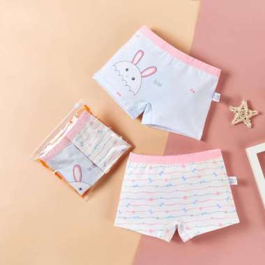 Celana Dalam Boxer Anak Perempuan CD Cewek Premium Quality Set 2pc Rabbit XXL