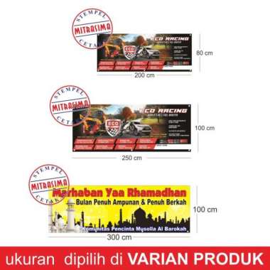 Banner / Spanduk ukuran dan desain custom 100 x 250 cm