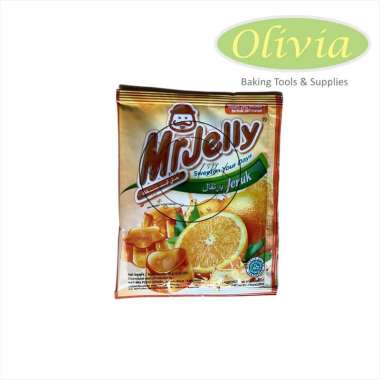 Mr Jelly Reguler Jeli Bubuk Buah / Vla Instant Powder Grosir Murah Jeruk