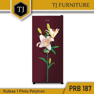 Kulkas 1 Pintu / Lemari Pendingin 180 Liter Polytron PRB 187 PRB187 PRB-187 Garansi Original Merah