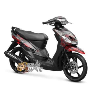 Stiker Full body Decal Motor Yamaha Mio Sporty / Smile Grafis Techno Mio Smile Hitam