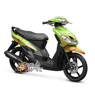 Stiker Full body Decal Motor Yamaha Mio Sporty / Smile Grafis Techno Mio Smile Hijau