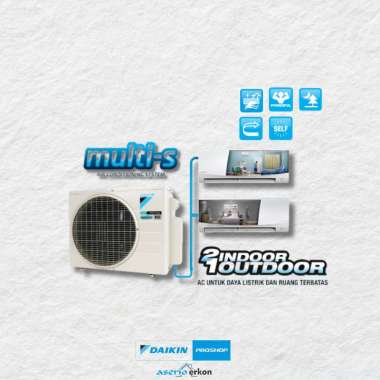 AC DAIKIN MULTI-S 2 KONEKSI INVERTER 1/2 PK 3/4 PK 1 PK 1,5 PK 2 PK  2mkc30 ; 1/2pk+3/4pk