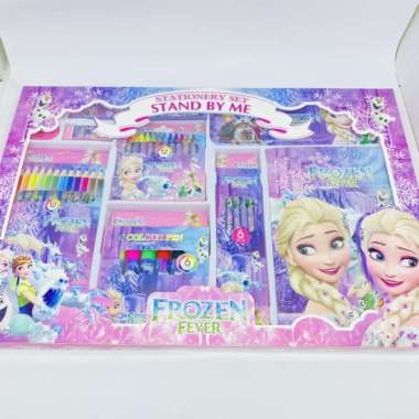 Stationary Set Xl Alat Tulis Gambar Anak Lengkap Pensil Warna Frozen Multicolor