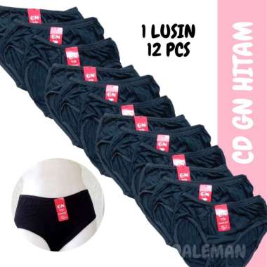 KHUSUS WARNA HITAM - CELANA DALAM WANITA LUSINAN - CD GOLDEN NICK HITAM LUSINAN - GN HITAM 12 PCS XL