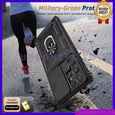 Premium Casing Samsung S23 Ultra Case Samsung S23 Plus Case Sliding RIng Armor S23 PLUS