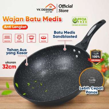 ZS TKIS BY YK DESIGN Wajan Penggorengan 32 CM Anti Lengket TK-822-A01