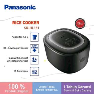 PANASONIC SR HL151KSR Digital Rice Cooker Low Carbo 1.5 Liter 1200 Watt SRHL151KSR