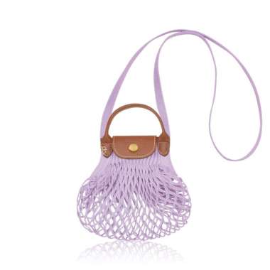 Longchamp Le Pliage Filet Top Handle Bag Size XS In Violet