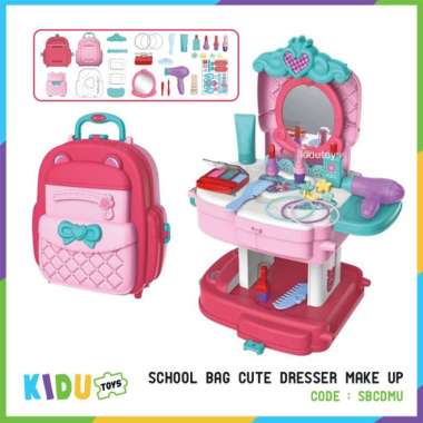 mainan anak perempuan / school bag cute dresser make up kidu toys Multicolor