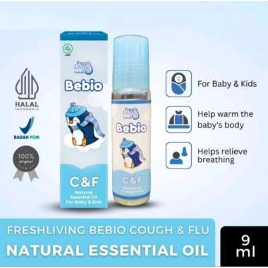 Freshliving Bebio By Fresh Care Essential Oil 9ml - Flu Pilek Batuk Gatal Perut Kembung Bayi Anak | 