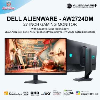 DELL ALIENWARE AW2724DM GAMING MONITOR 27 QHD 165HZ FREESYNC G-SYNC