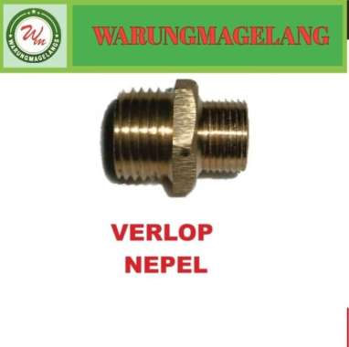 Verlop nepel M3/8 x M1/4 kuningan