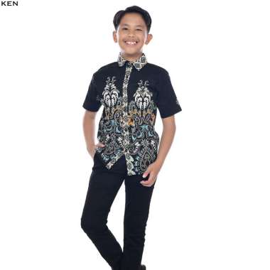 Evercloth Ken Kids Kemeja Batik Anak Cowok Couple Family Set Baju Anak SIZE 2