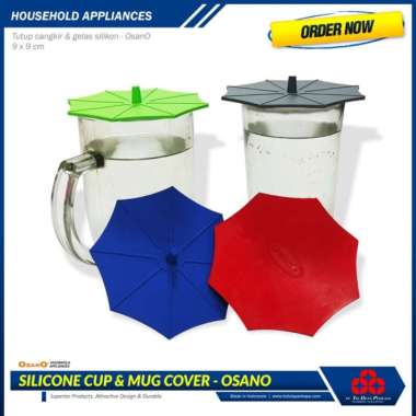 Tutup Gelas Silikon Tutup CangkirSilikon OsanO Merah